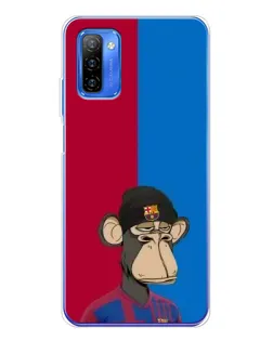 Чехол для Ulefone Note 12 с картинкой «Bored Ape — фанат Барсы»