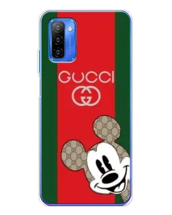 Чехол для Ulefone Note 12 с картинкой «Gucci — полосы и Микки»