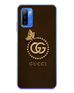 Чехол для Ulefone Note 12 с картинкой «Gucci — золотая бабочка»
