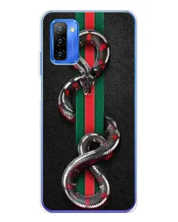 Чехол для Ulefone Note 12 с картинкой «Gucci — змея на полосе» Чехол для Ulefone Note 12 с картинкой «Gucci — змея на полосе»