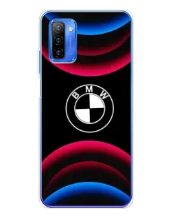 Чехол для Ulefone Note 12 с картинкой «Логотип BMW и неоновые дуги»