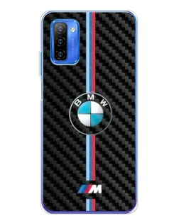 Чехол для Ulefone Note 12 с картинкой «Эмблема BMW и карбон»