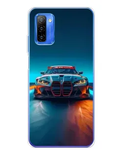 Чехол для Ulefone Note 12 с картинкой «BMW — огни неона»