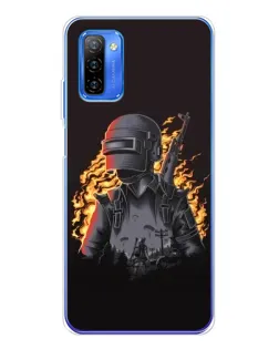 Чохол для Ulefone Note 12 з картинкою «PUBG — вогняний силует»