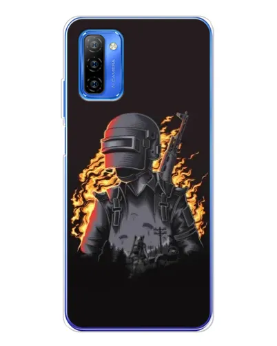 Чохол для Ulefone Note 12 з картинкою «PUBG — вогняний силует»