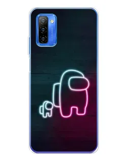 Чохол для Ulefone Note 12 з картинкою «Among Us неон-арт»