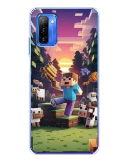 Чехол для Ulefone Note 12 с картинкой «Стив на ферме» Чехол для Ulefone Note 12 с картинкой «Стив на ферме»