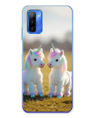Чехол для Ulefone Note 12 с картинкой «Пара единорогов»