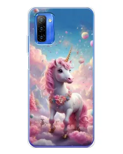 Чехол для Ulefone Note 12 с картинкой «Единорог среди облаков»