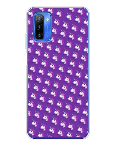 Чехол для Ulefone Note 12 с картинкой «Единороги на фиолетовом»