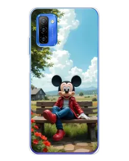 Чехол для Ulefone Note 12 с картинкой «Микки на скамейке»