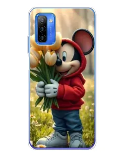 Чехол для Ulefone Note 12 с картинкой «Микки с тюльпанами» Чехол для Ulefone Note 12 с картинкой «Микки с тюльпанами»