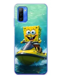 Чехол для Ulefone Note 12 с картинкой «Спанч Боб на гидроцикле» Чехол для Ulefone Note 12 с картинкой «Спанч Боб на гидроцикле»