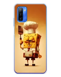 Чехол для Ulefone Note 12 с картинкой «Губка Боб повар»