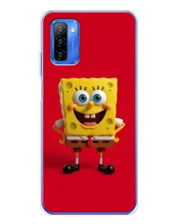 Чехол для Ulefone Note 12 с картинкой «Спанч Боб на красном»
