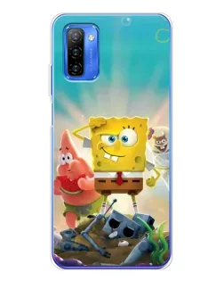Чехол для Ulefone Note 12 с картинкой «Спанч Боб победитель»