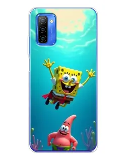 Чехол для Ulefone Note 12 с картинкой «Спанч Боб под водой»