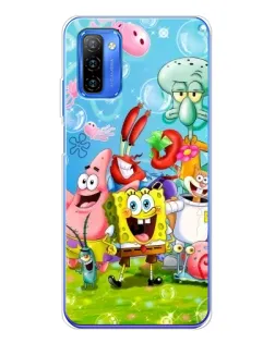 Чехол для Ulefone Note 12 с картинкой «Губка Боб и друзья»