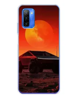 Чехол для Ulefone Note 12 с картинкой «Cybertruck на Марсе»