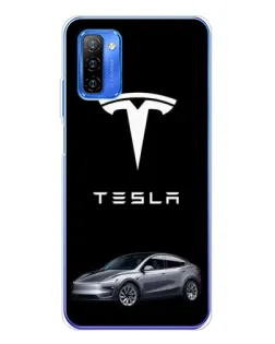 Чехол для Ulefone Note 12 с картинкой «Tesla Model Y»