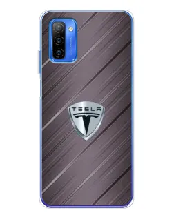 Чехол для Ulefone Note 12 с картинкой «Металлическая текстура Tesla»