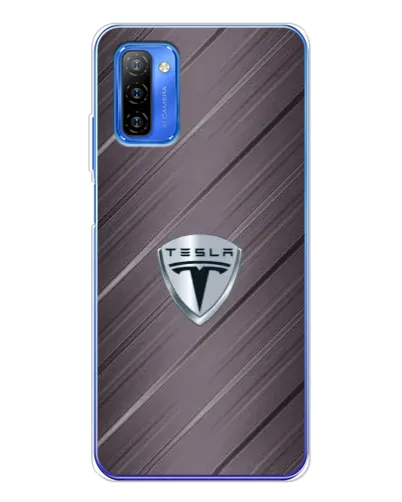 Чехол для Ulefone Note 12 с картинкой «Металлическая текстура Tesla» Чехол для Ulefone Note 12 с картинкой «Металлическая текстура Tesla»