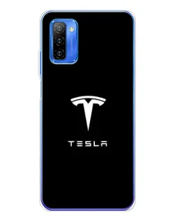 Чехол для Ulefone Note 12 с картинкой «Tesla White Logo»
