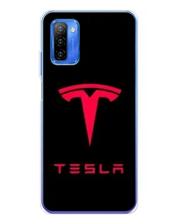 Чехол для Ulefone Note 12 с картинкой «Tesla Red Logo»