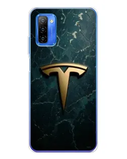 Чехол для Ulefone Note 12 с картинкой «Мраморная Tesla Gold»