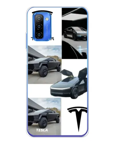 Чехол для Ulefone Note 12 с картинкой «Коллаж Cybertruck Tesla» Чехол для Ulefone Note 12 с картинкой «Коллаж Cybertruck Tesla»
