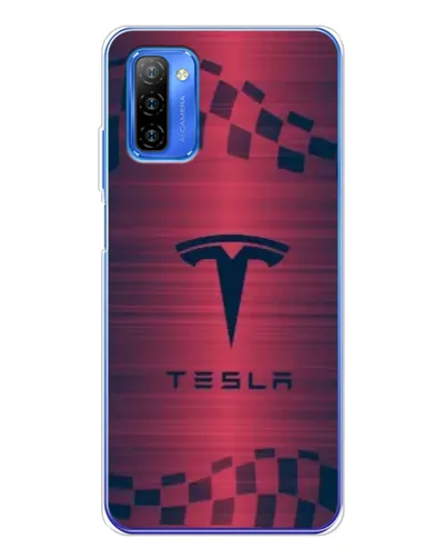 Чехол для Ulefone Note 12 с картинкой «Тесла красный карбон» Чехол для Ulefone Note 12 с картинкой «Тесла красный карбон»