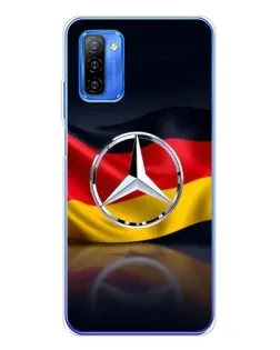 Чехол для Ulefone Note 12 с картинкой «Mercedes — флаг Германии»