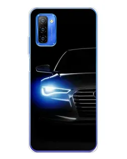 Чехол для Ulefone Note 12 с картинкой «Неоновый взгляд Audi»