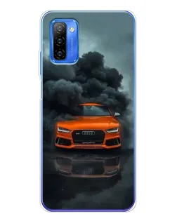 Чехол для Ulefone Note 12 с картинкой «Audi в облаках дыма»