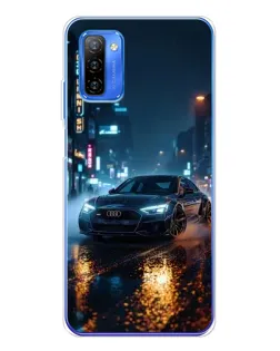 Чехол для Ulefone Note 12 с картинкой «Ночной город и Audi»