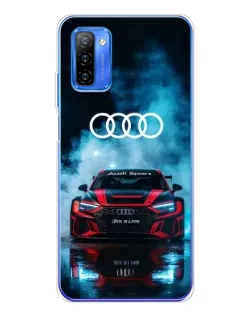 Чехол для Ulefone Note 12 с картинкой «Audi Sport — неон»
