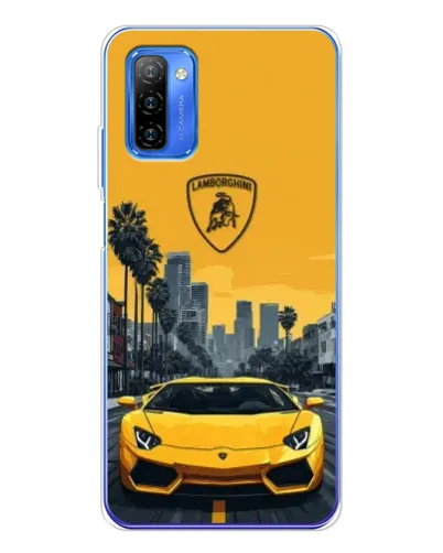 Чехол для Ulefone Note 12 с картинкой «Желтый Lamborghini город» Чехол для Ulefone Note 12 с картинкой «Желтый Lamborghini город»