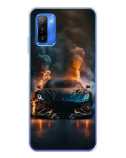 Чехол для Ulefone Note 12 с картинкой «Lamborghini дымная эстетика»