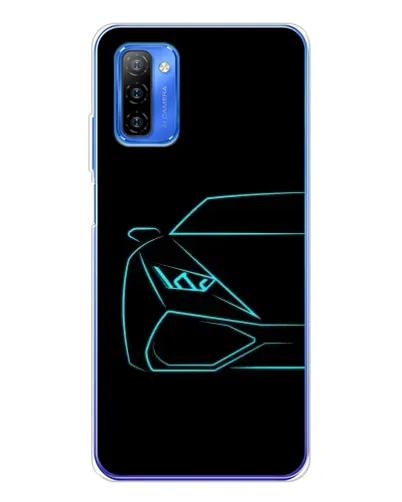 Чехол для Ulefone Note 12 с картинкой «Голубой силуэт Lamborghini» Чехол для Ulefone Note 12 с картинкой «Голубой силуэт Lamborghini»