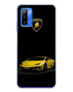 Чехол для Ulefone Note 12 с картинкой «Lamborghini желтый акцент»