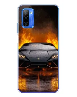 Чехол для Ulefone Note 12 с картинкой «Lamborghini в огне»