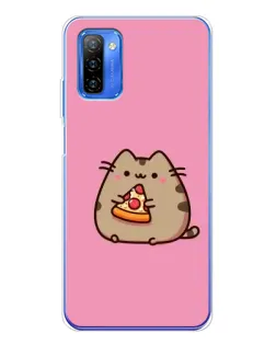 Чехол для Ulefone Note 12 с картинкой «Пушин с пиццей»