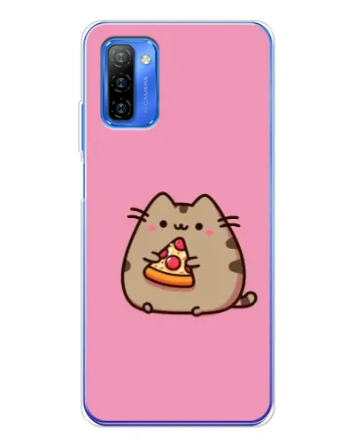 Чехол для Ulefone Note 12 с картинкой «Пушин с пиццей»