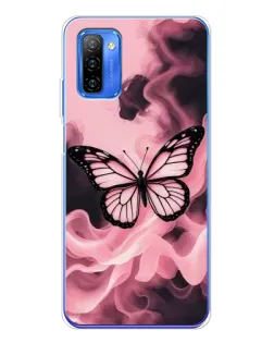 Чехол для Ulefone Note 12 с картинкой «Бабочка в дыму»