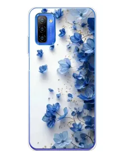 Чохол для Ulefone Note 12 з картинкою «Блакитний квітковий каскад»