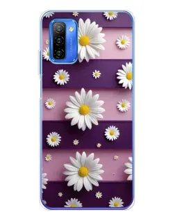 Чохол для Ulefone Note 12 з картинкою «Ромашки на фіолетовому»