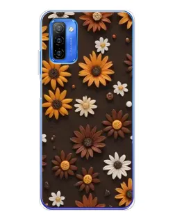 Чохол для Ulefone Note 12 з картинкою «Візерунок з маленьких соняшників»