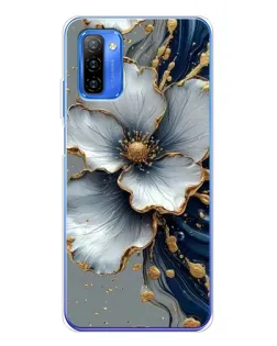 Чохол для Ulefone Note 12 з картинкою «Біла квітка та золотий флюїд»
