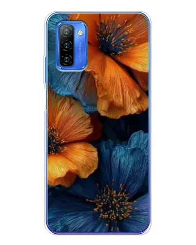 Чехол для Ulefone Note 12 с картинкой «Яркая сине-оранжевая флора» Чехол для Ulefone Note 12 с картинкой «Яркая сине-оранжевая флора»