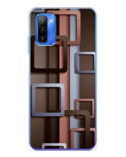 Чохол для Ulefone Note 12 з картинкою «Коричневі об'ємні квадрати» Чохол для Ulefone Note 12 з картинкою «Коричневі об'ємні квадрати»